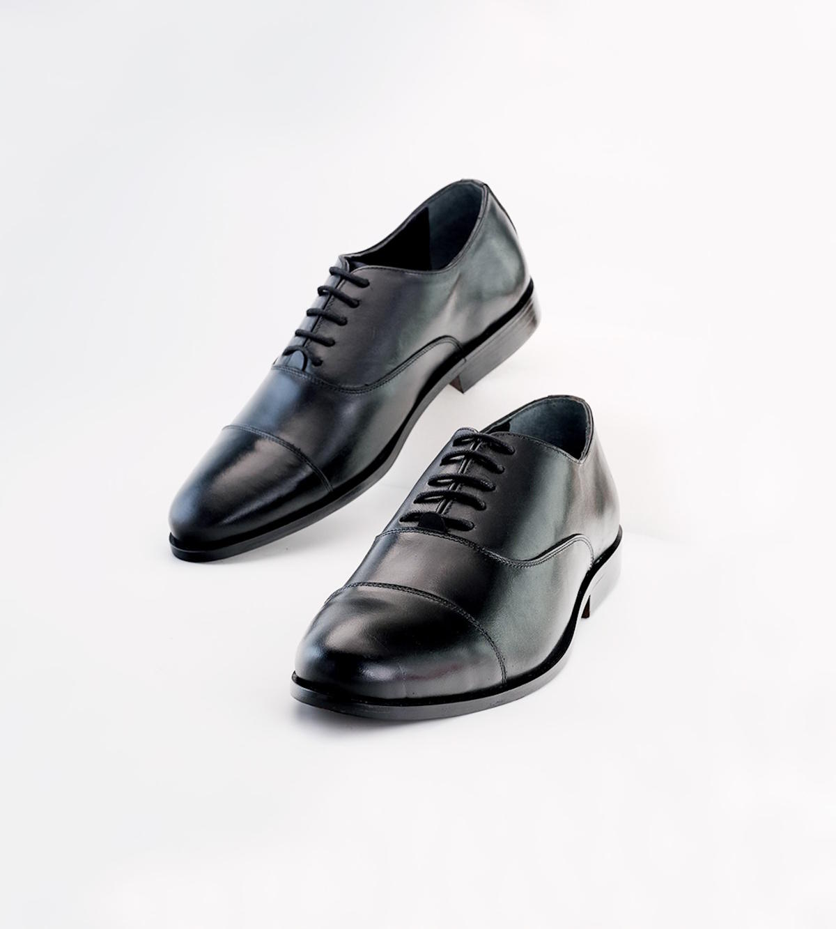 Toe Cap Oxford Italian Black