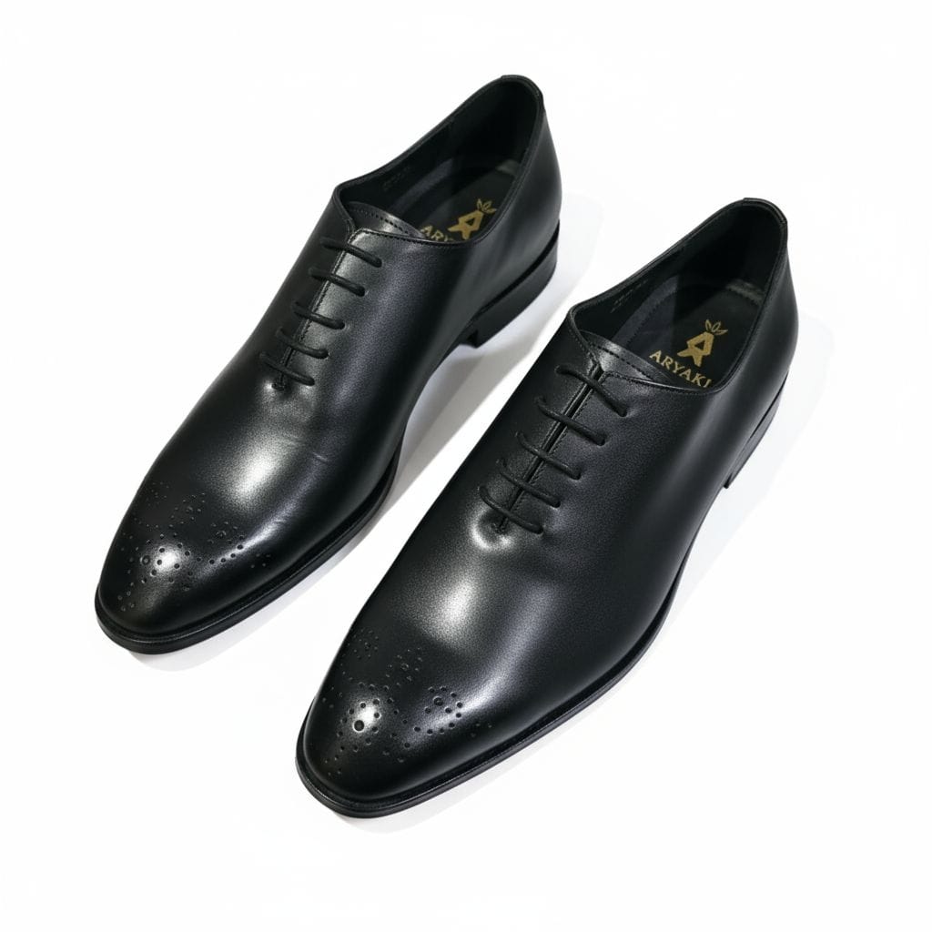 Flower Wholecut Oxford Black - Image 4