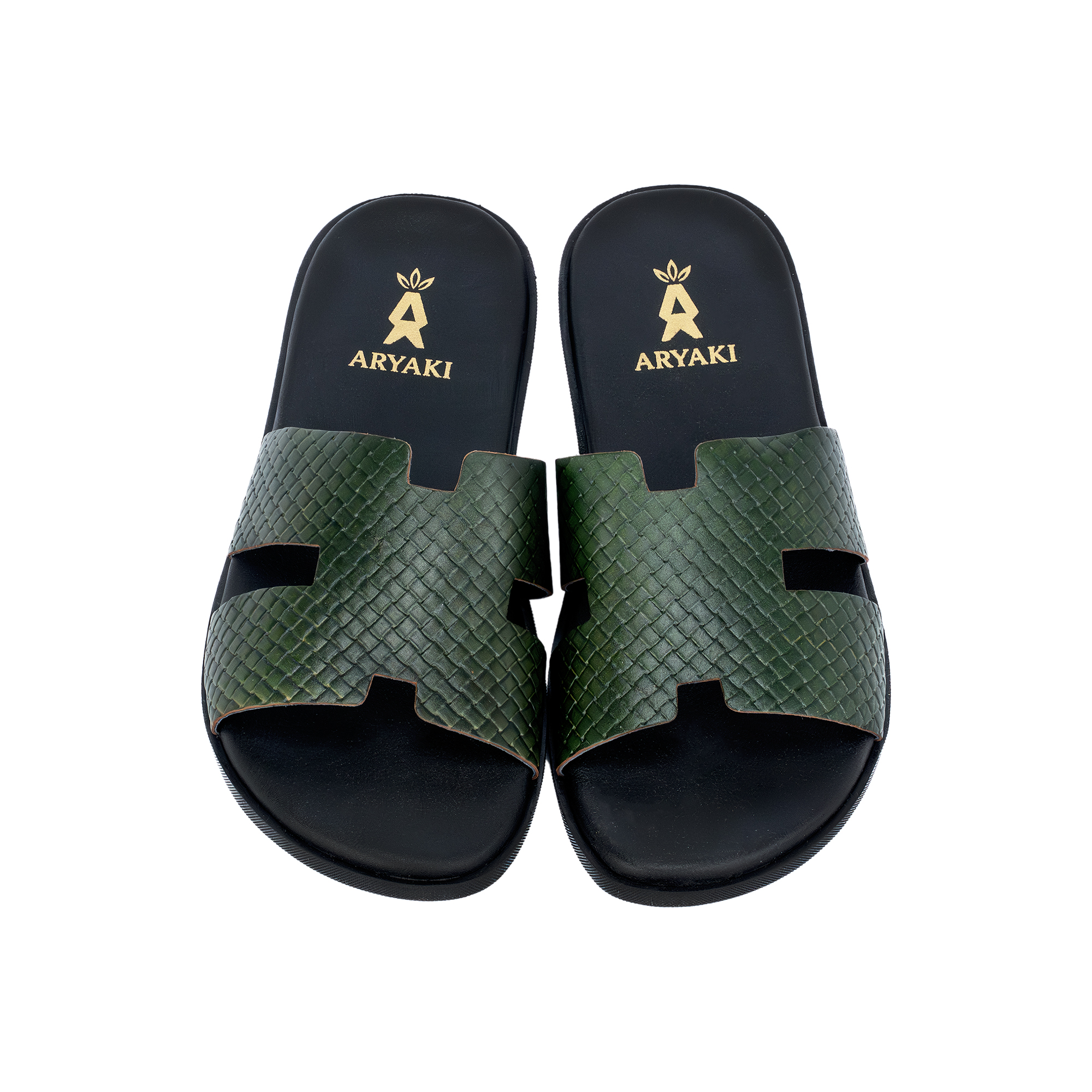 Roamer – Woven Leather Slides - Image 2